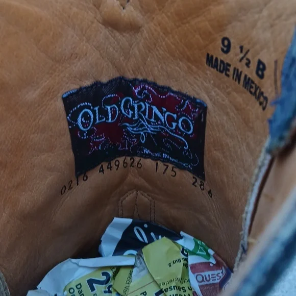 Old Gringo Distressed Blue Boot Sz 9.5B - Picture 9 of 16